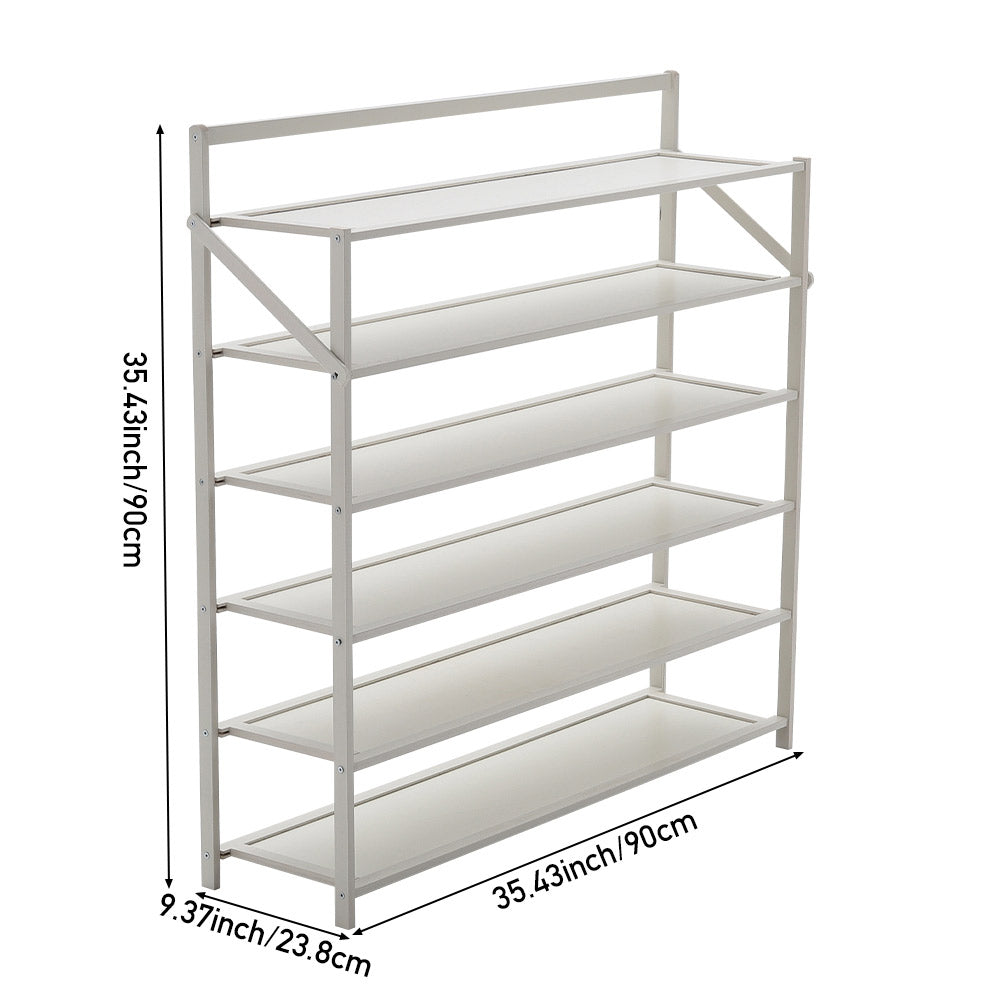 5/6-Tier Foldable Bamboo Shoe Rack