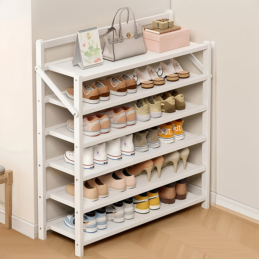 5/6-Tier Foldable Bamboo Shoe Rack