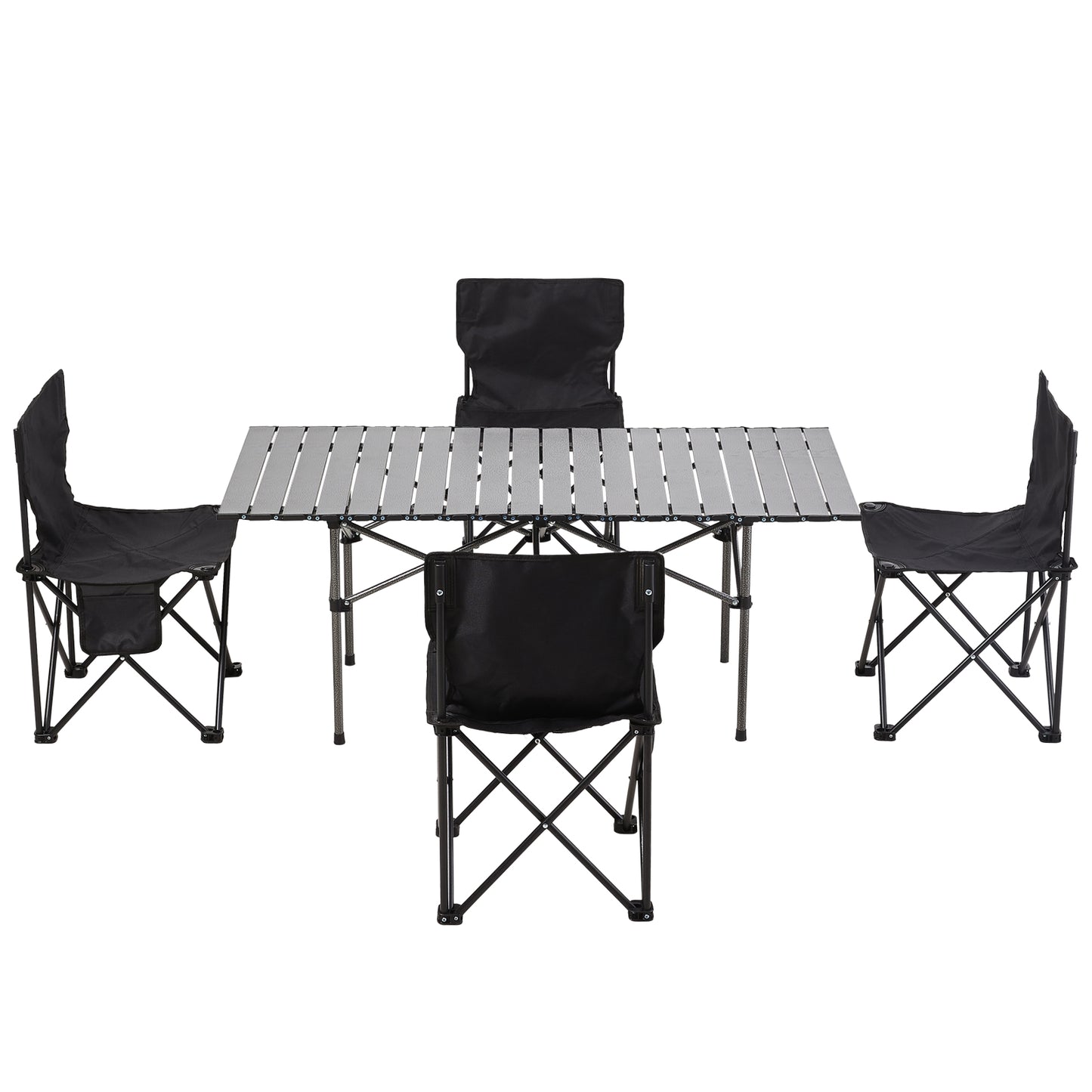 Portable Folding Camping Table with 4 Chairs