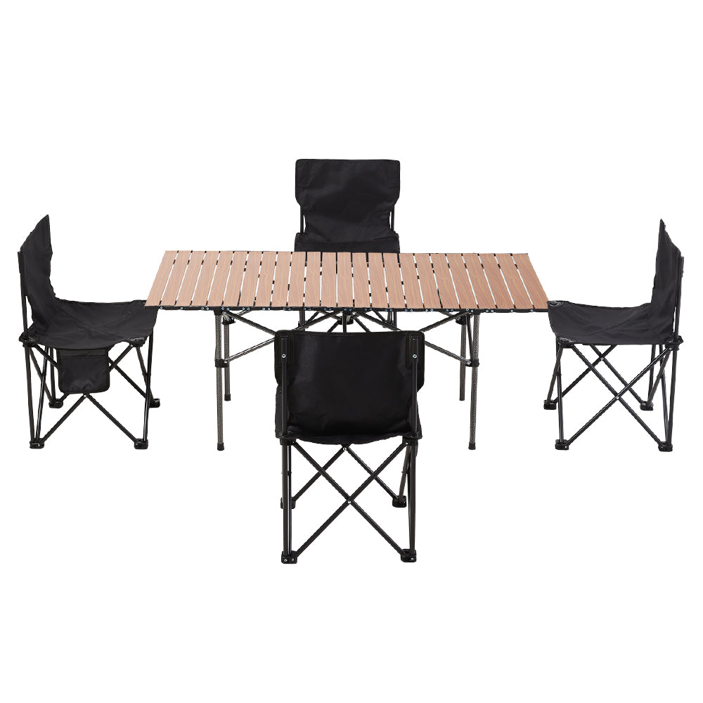 Portable Folding Camping Table with 4 Chairs