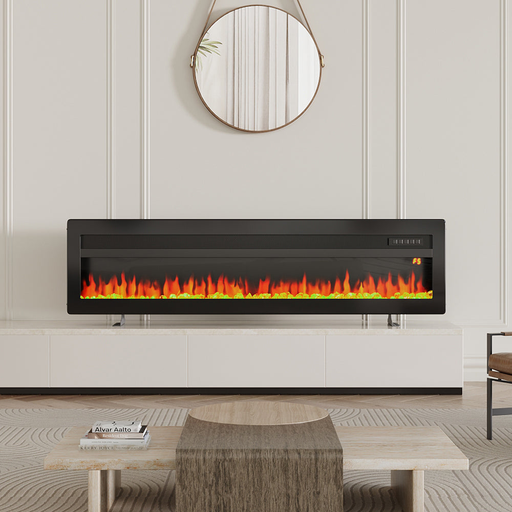 40/50/60/70 Inch Electric Fireplace with 9 Flame Colour and Remote Control