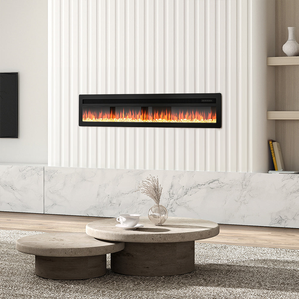 40/50/60/70 Inch Electric Fireplace with 9 Flame Colour and Remote Control
