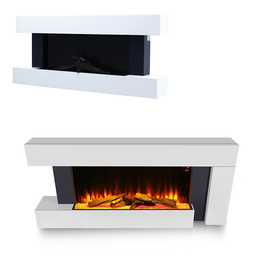 52 Inch C-Frame Freestanding Fireplace Suite