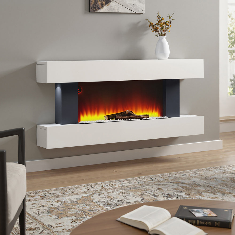 Contemporary Wall Mounted/Freestanding Fireplace Mantel