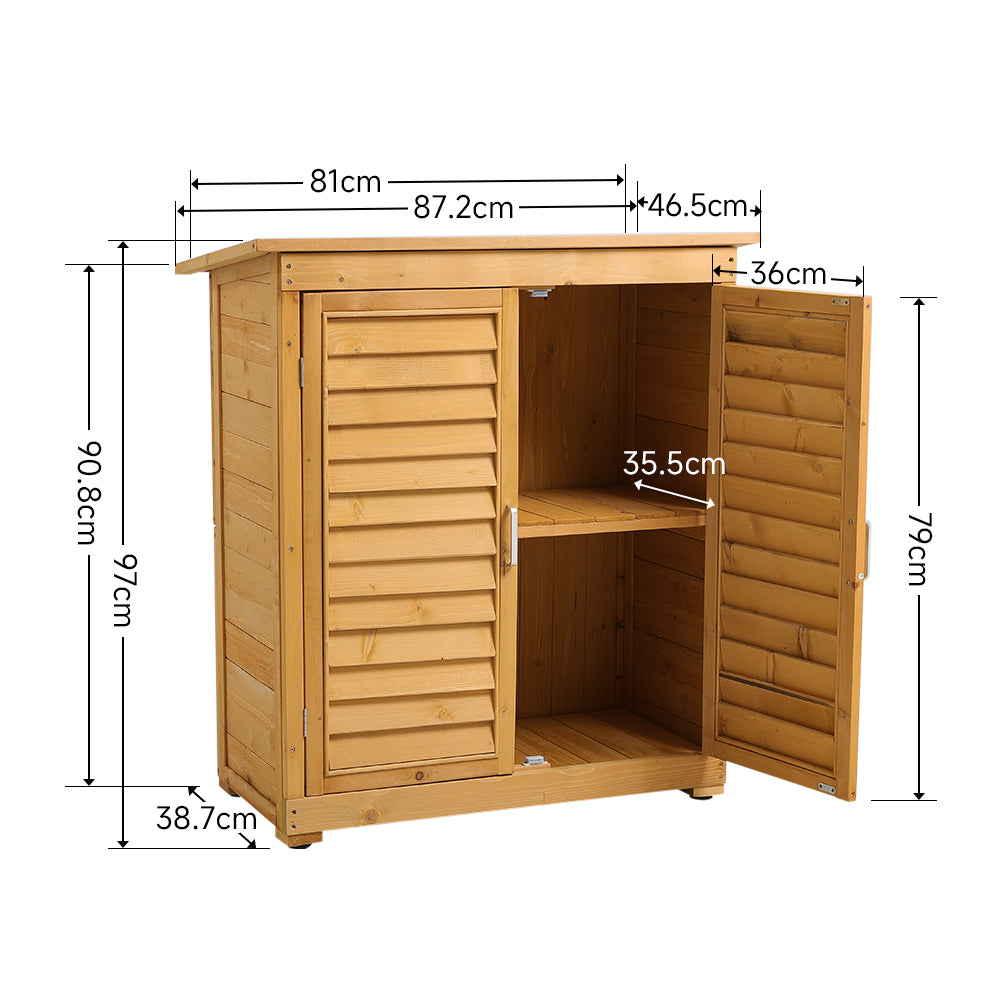 Outdoor Solid Wood Storage Cabinet shed