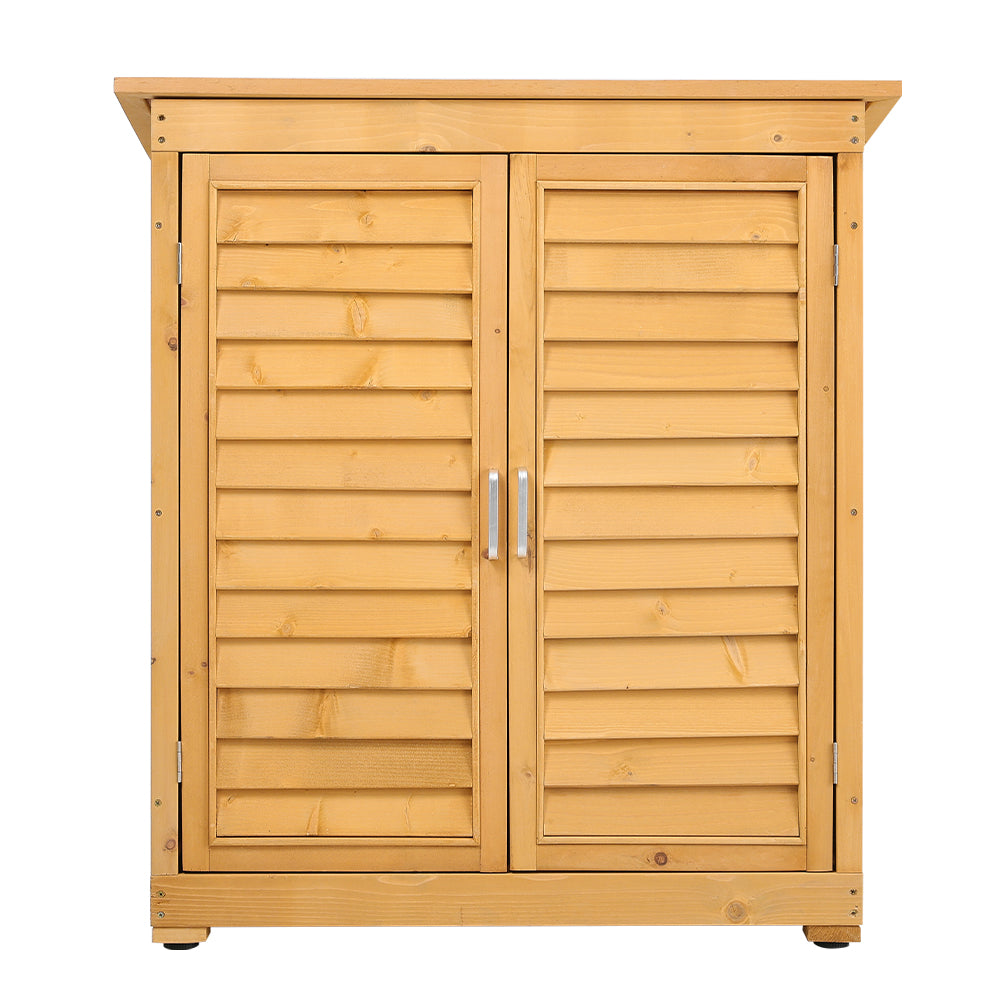 Outdoor Solid Wood Storage Cabinet shed