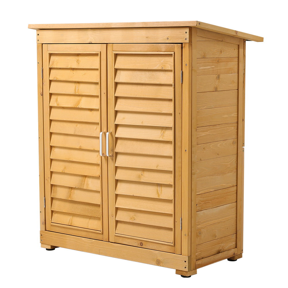 Outdoor Solid Wood Storage Cabinet shed