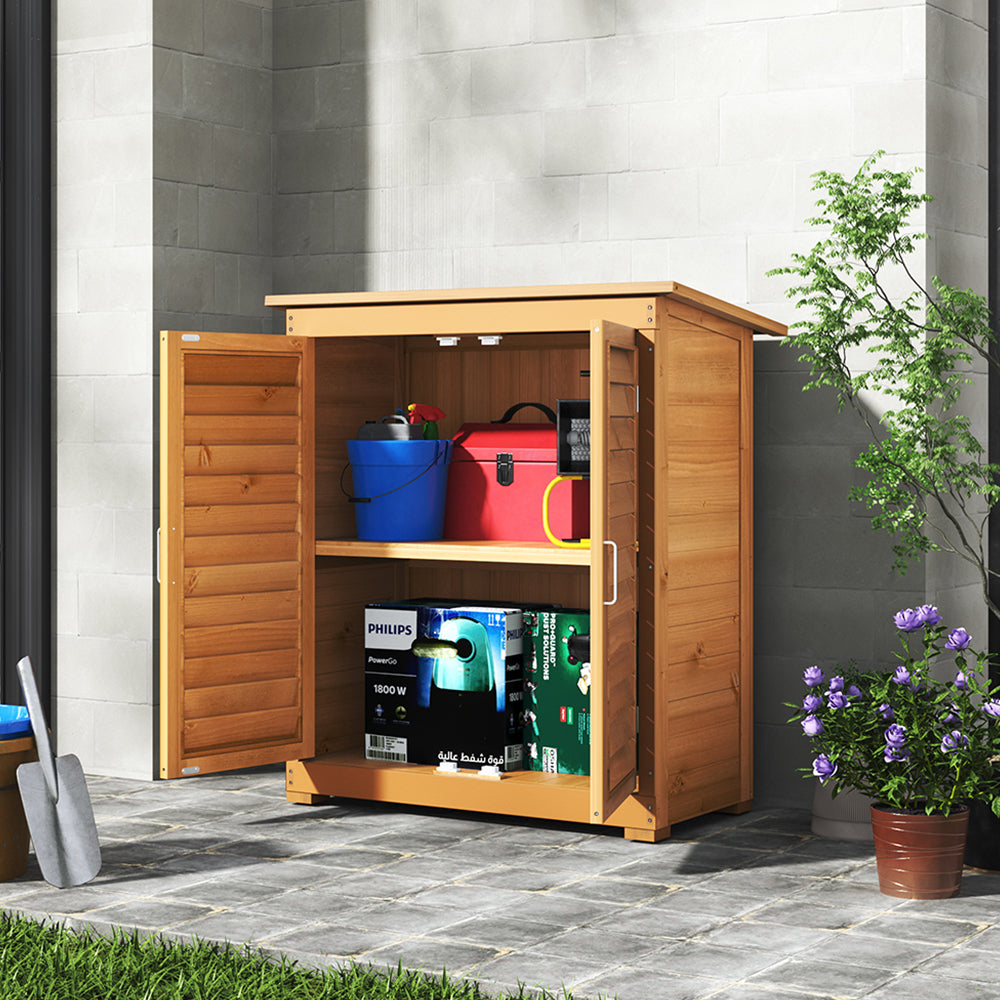 Outdoor Solid Wood Storage Cabinet shed