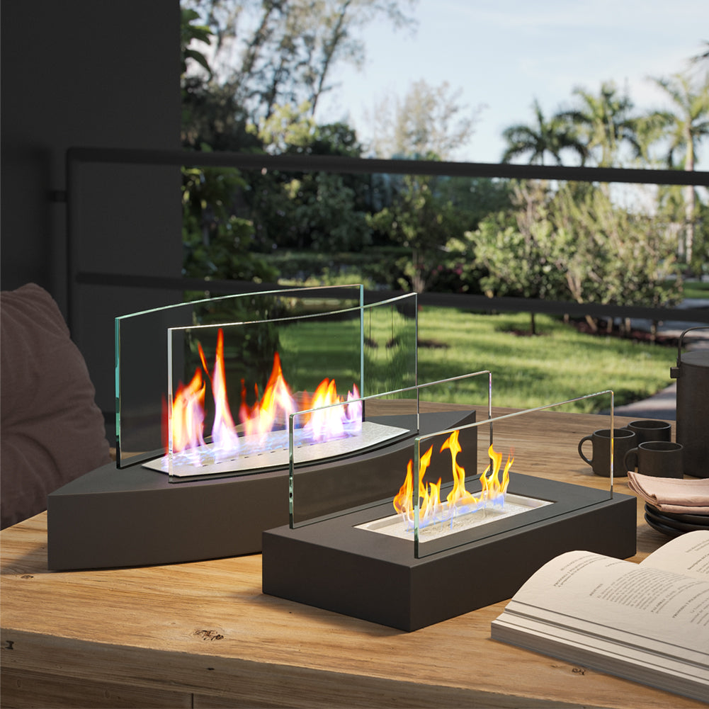 Unique Smokeless Stainless Steel Tabletop Ethanol Fireplace