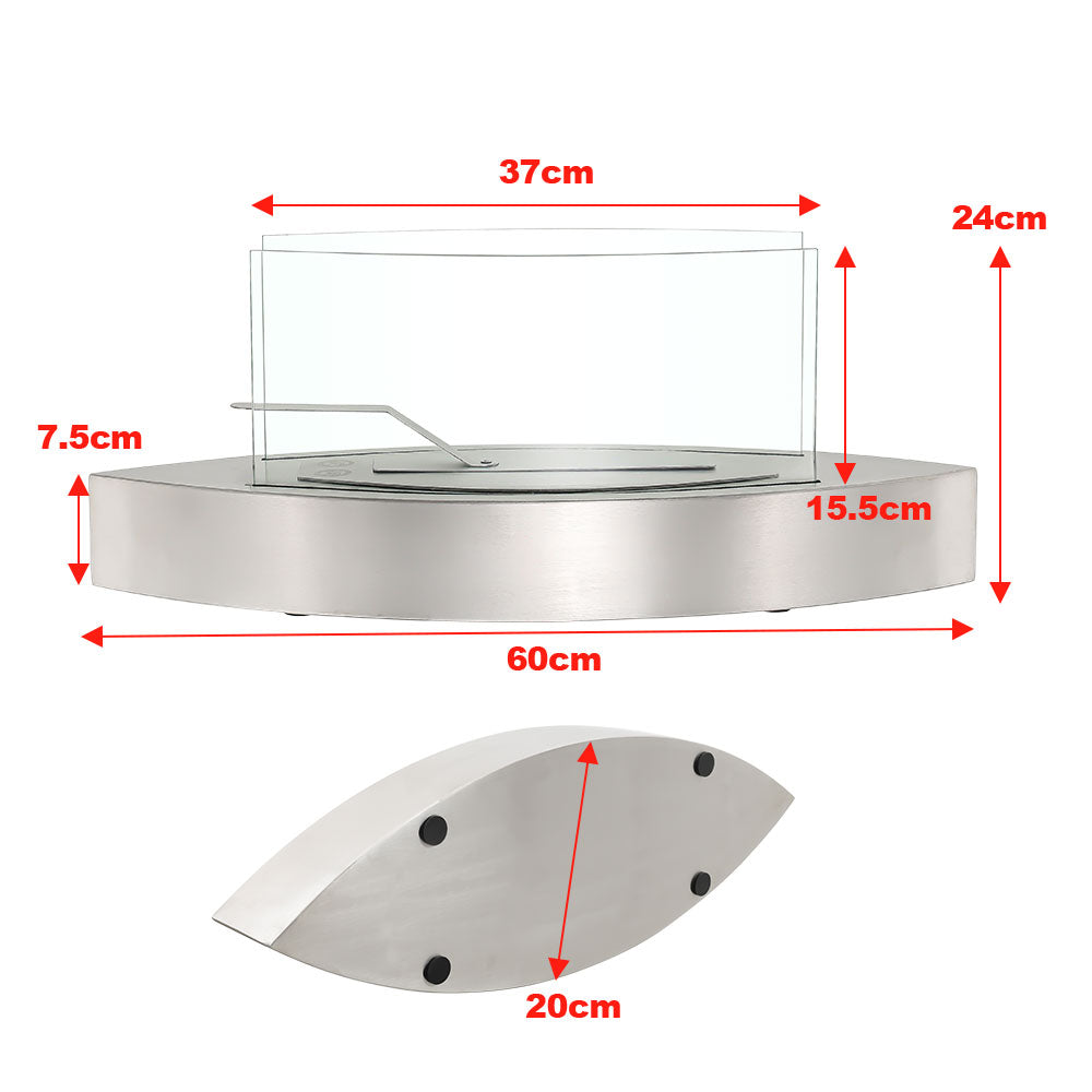 Unique Smokeless Stainless Steel Tabletop Ethanol Fireplace