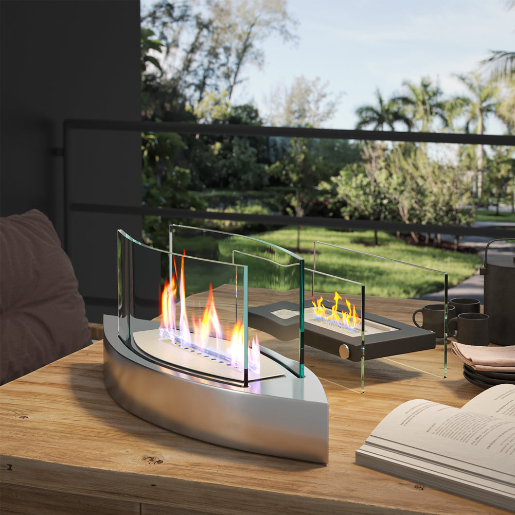 Unique Smokeless Stainless Steel Tabletop Ethanol Fireplace