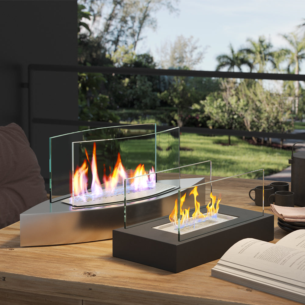 Unique Smokeless Stainless Steel Tabletop Ethanol Fireplace