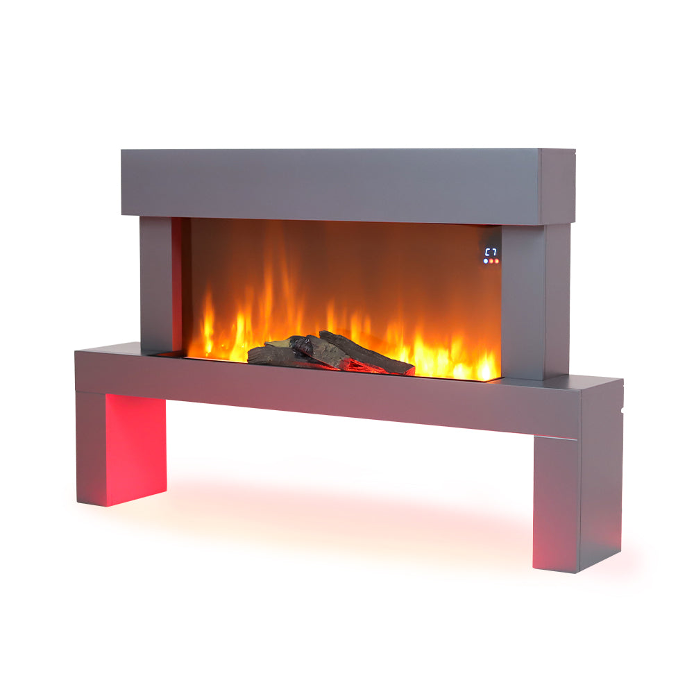 Dark Grey Freestanding Electric Fireplace