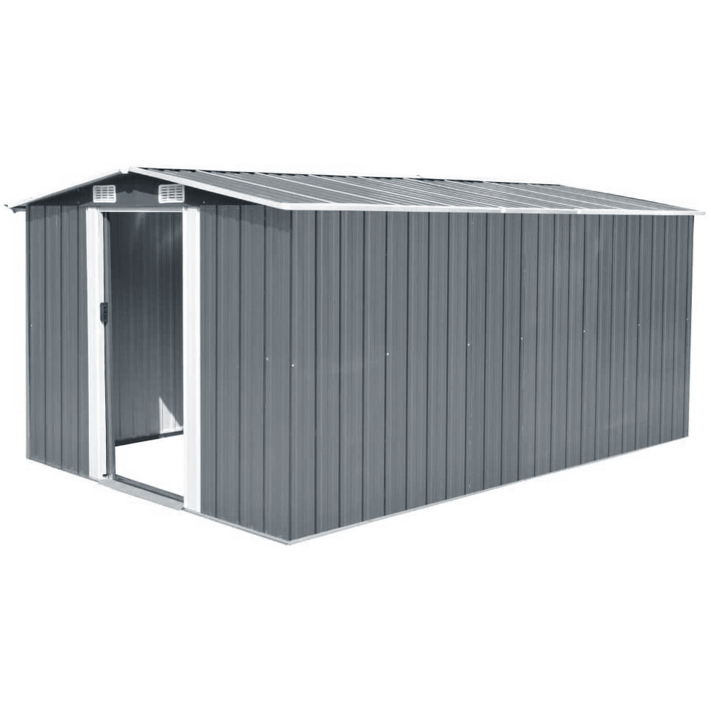 12x10 FT Metal Apex Roof Garden Tool Shed