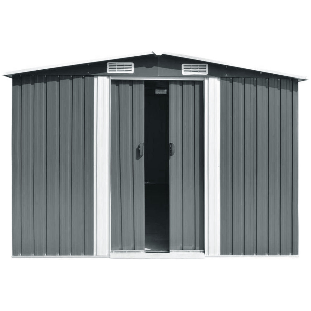 12x10 FT Metal Apex Roof Garden Tool Shed