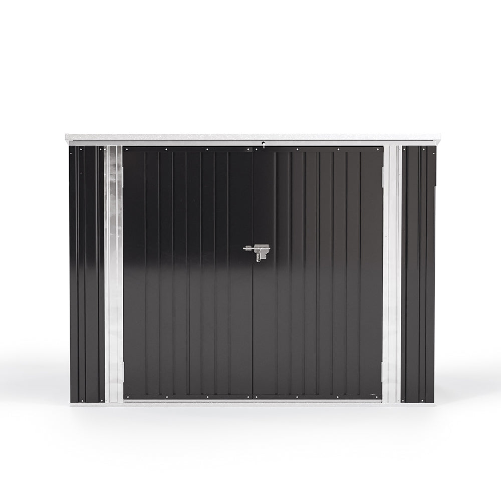176CM Wide Metal Lockable Garden Wheelie Bin Storage Shed