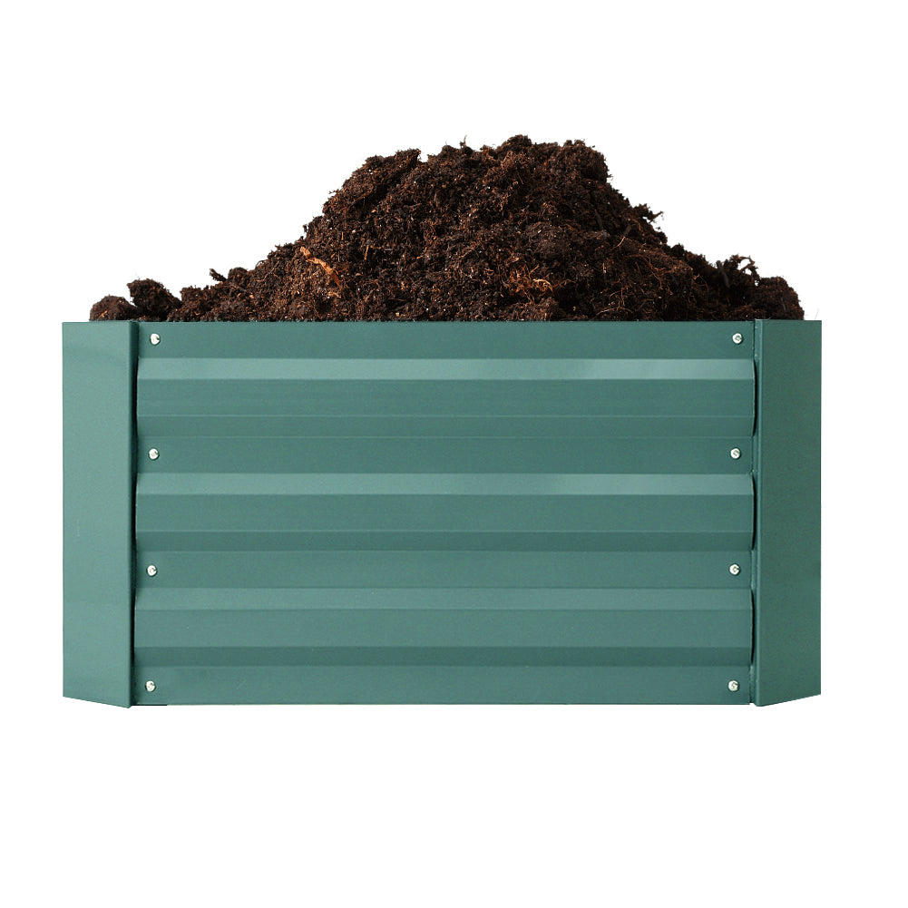 Galvanized Steel Square Raised Garden Bed Planter Box