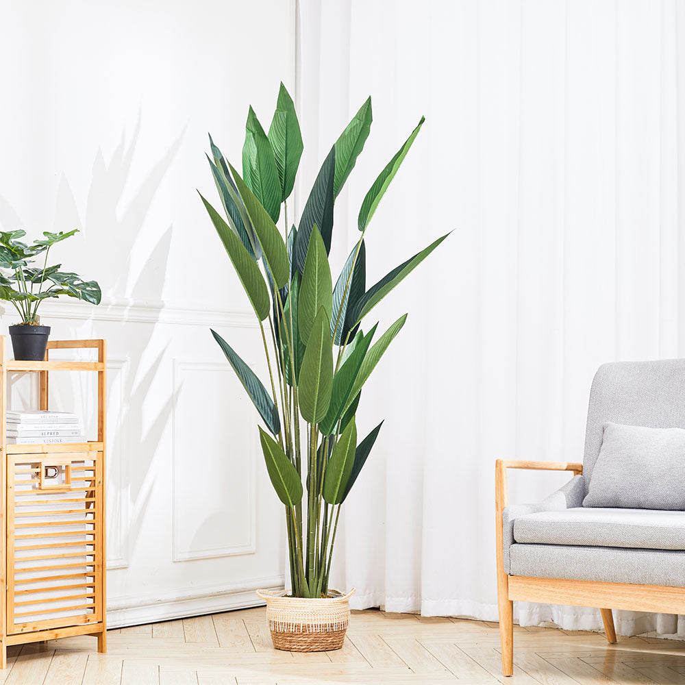 180cm Artificial Bird of Paradise Plant Fake Tropical Tree in Pot