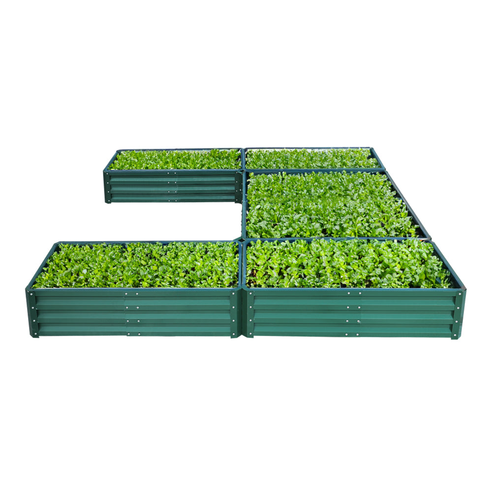 5 Compartments U-shaped Raised Garden Bed