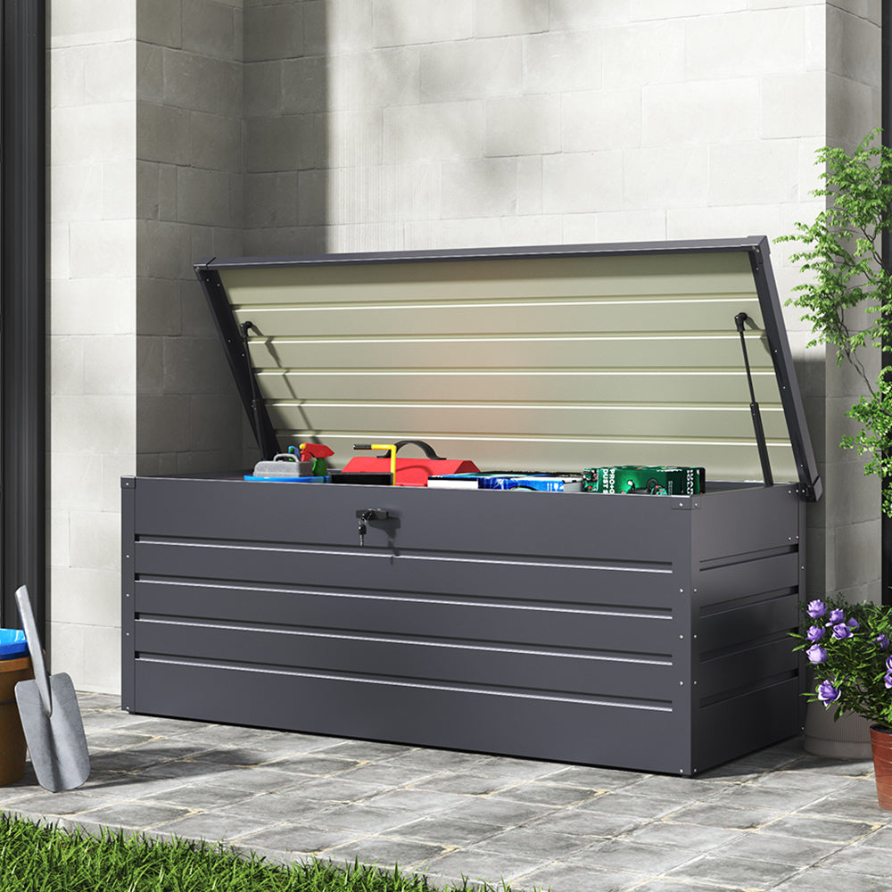 600L Metal Lockable Waterproof Garden Storage Box