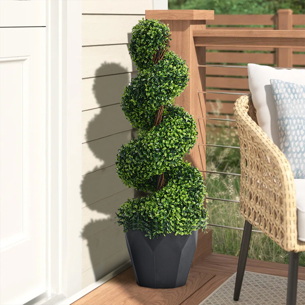 Artificial Topiary Spiral Boxwood Tree