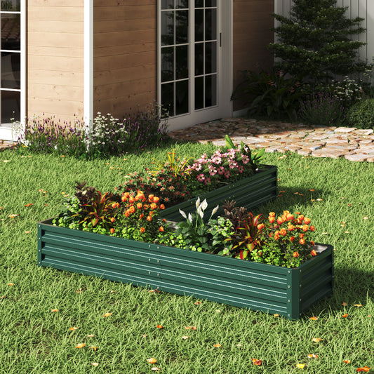 L-Shaped Galvanized Steel Raised Garden Bed