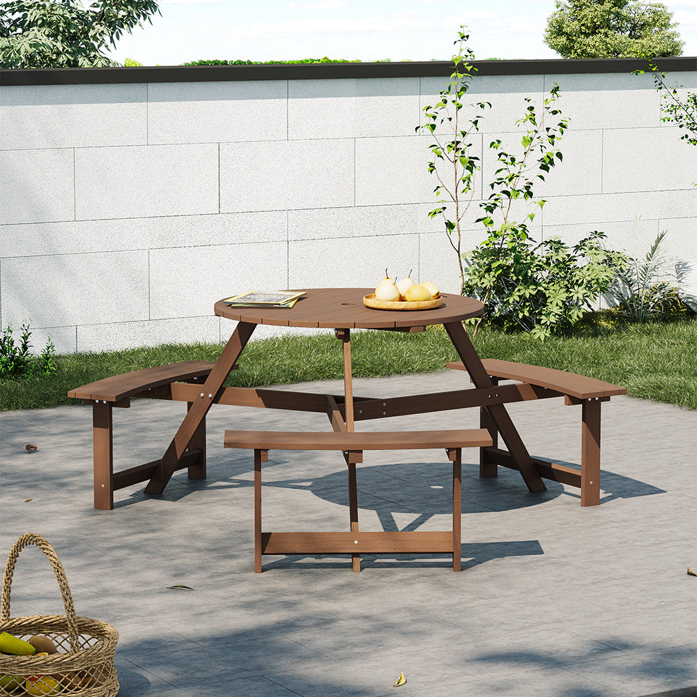 6 Seaters Wooden Outdoor Dining Sets