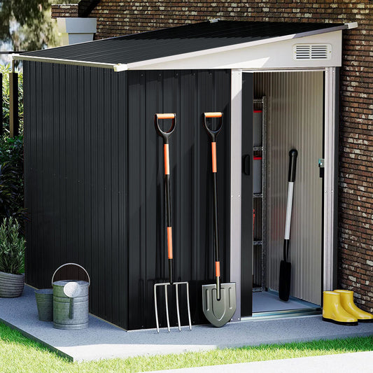 5X7FT Sliding Door Pent Roof Garden Tool Shed