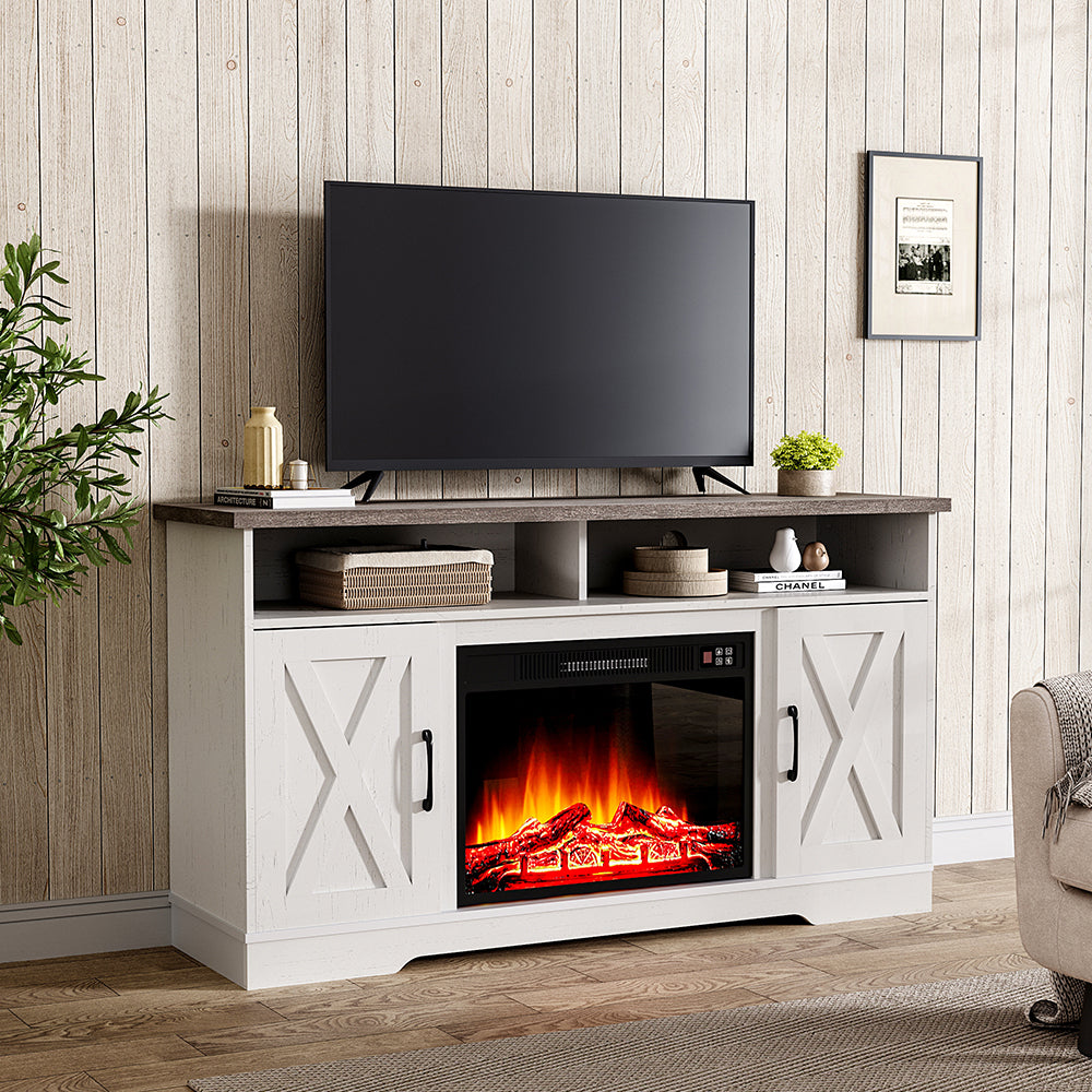 Insert Electric Fireplace TV Stand with Timer and Remote