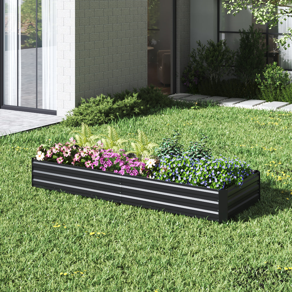 Outdoor Rectangular Metal Raised Garden Bed
