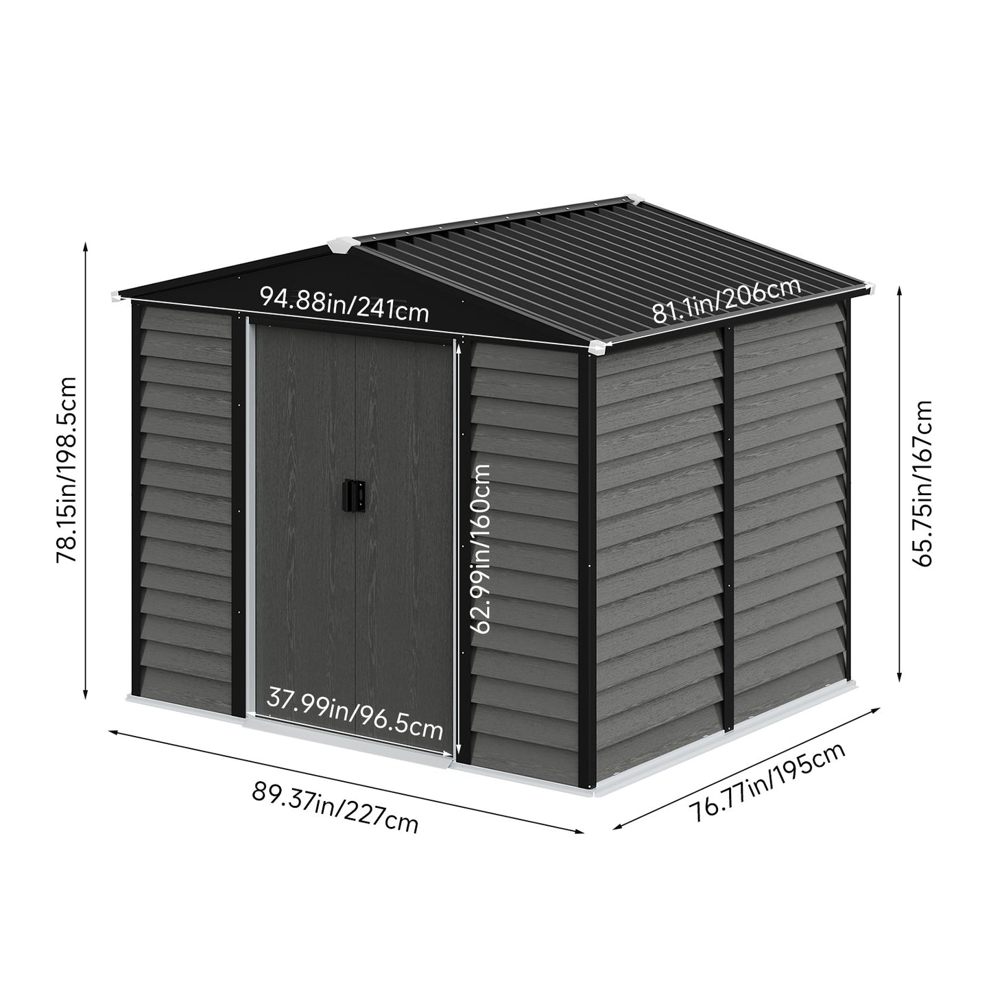 7 x 6FT Outdoor Garden Storage Shed