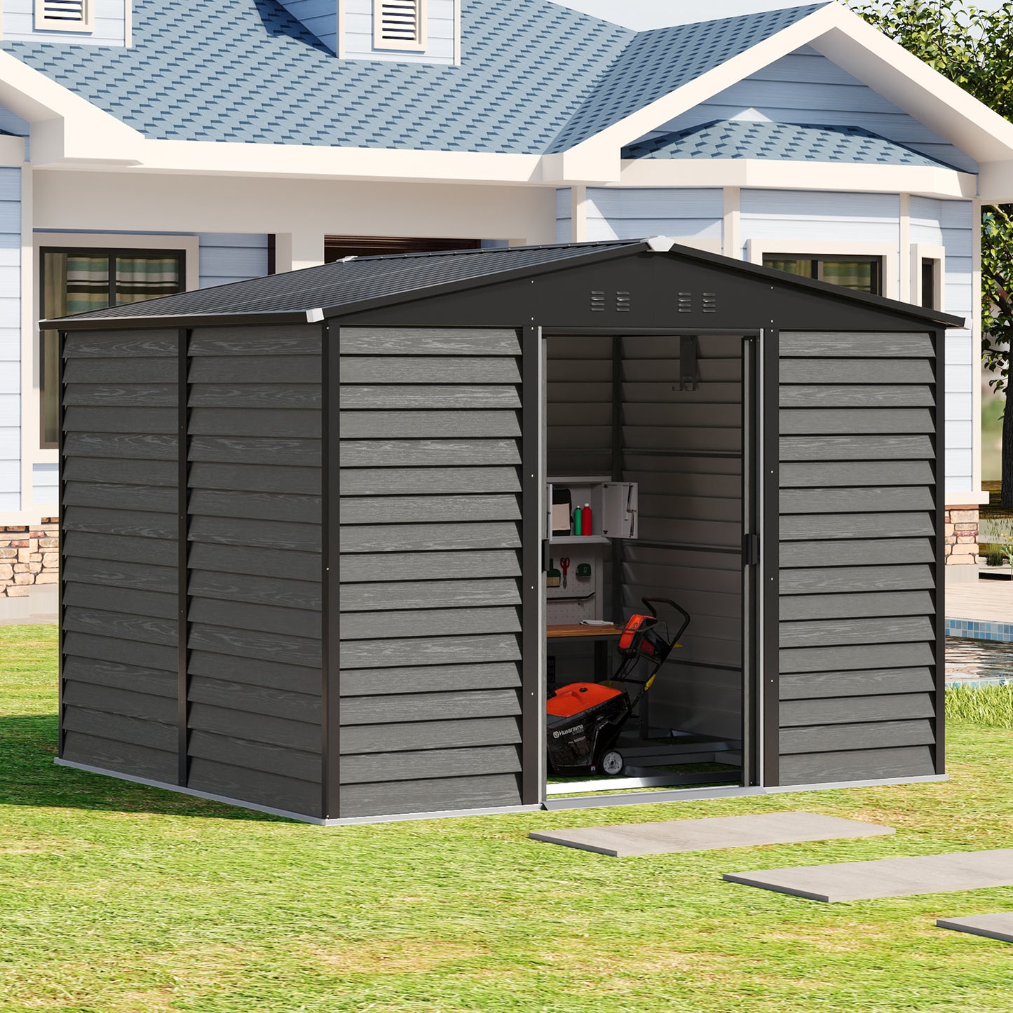 10 x 8FT Outdoor Garden Storage Shed