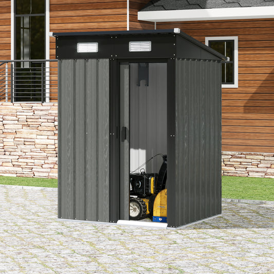 4 x 4FT Outdoor Metal Garden Storage Shed