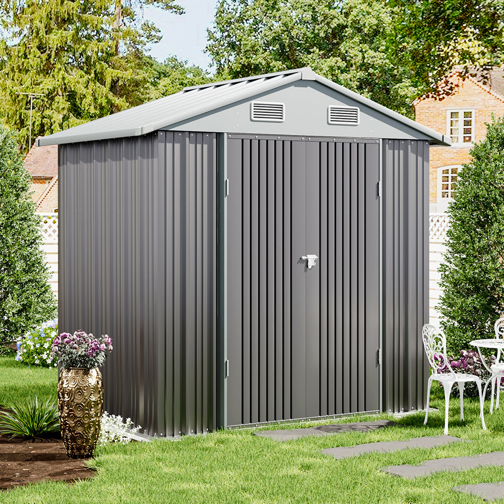 Outdoor Metal Storage Shed with Lockable Door
