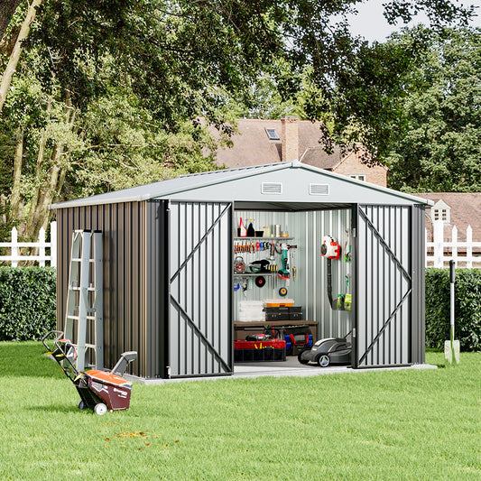 317.6cm Wide Outdoor Metal Storage Shed