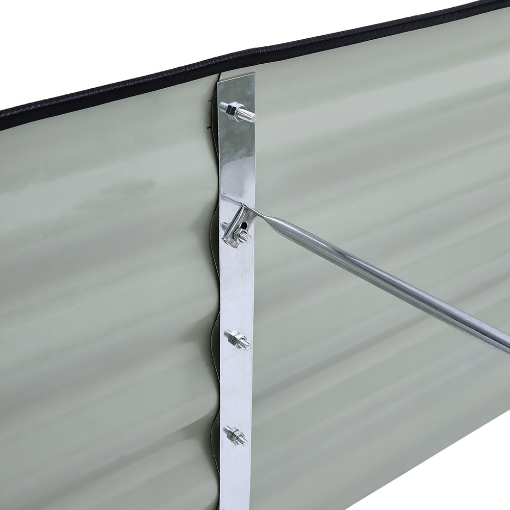 42CM Height Anthracite Galvanized Steel Oval Raised Garden Bed