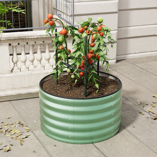 Gardens Plan Round Galvanized Steel Raised Garden Bed