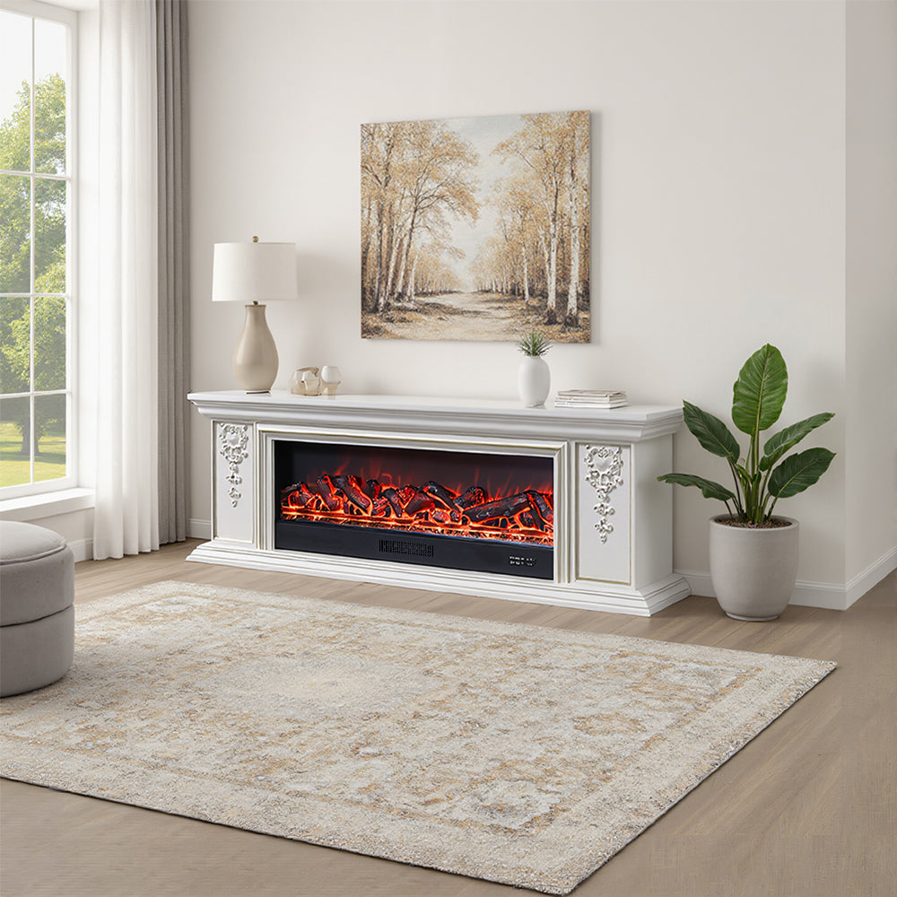 TV Stand Electric Fireplace Adjustable Flame