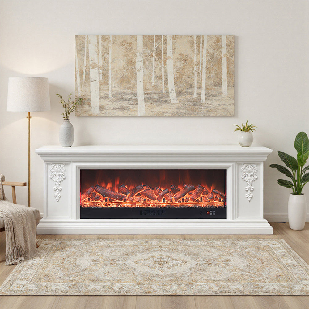 TV Stand Electric Fireplace Adjustable Flame