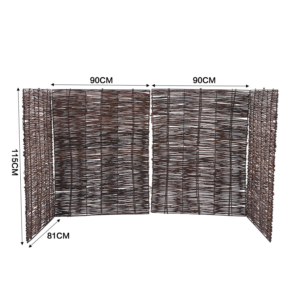 Garden Sanctuary Trash Can Fence Wicker Privacy Fence