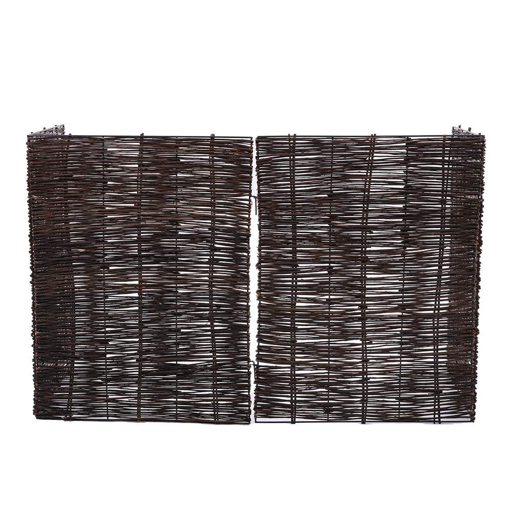 Garden Sanctuary Trash Can Fence Wicker Privacy Fence
