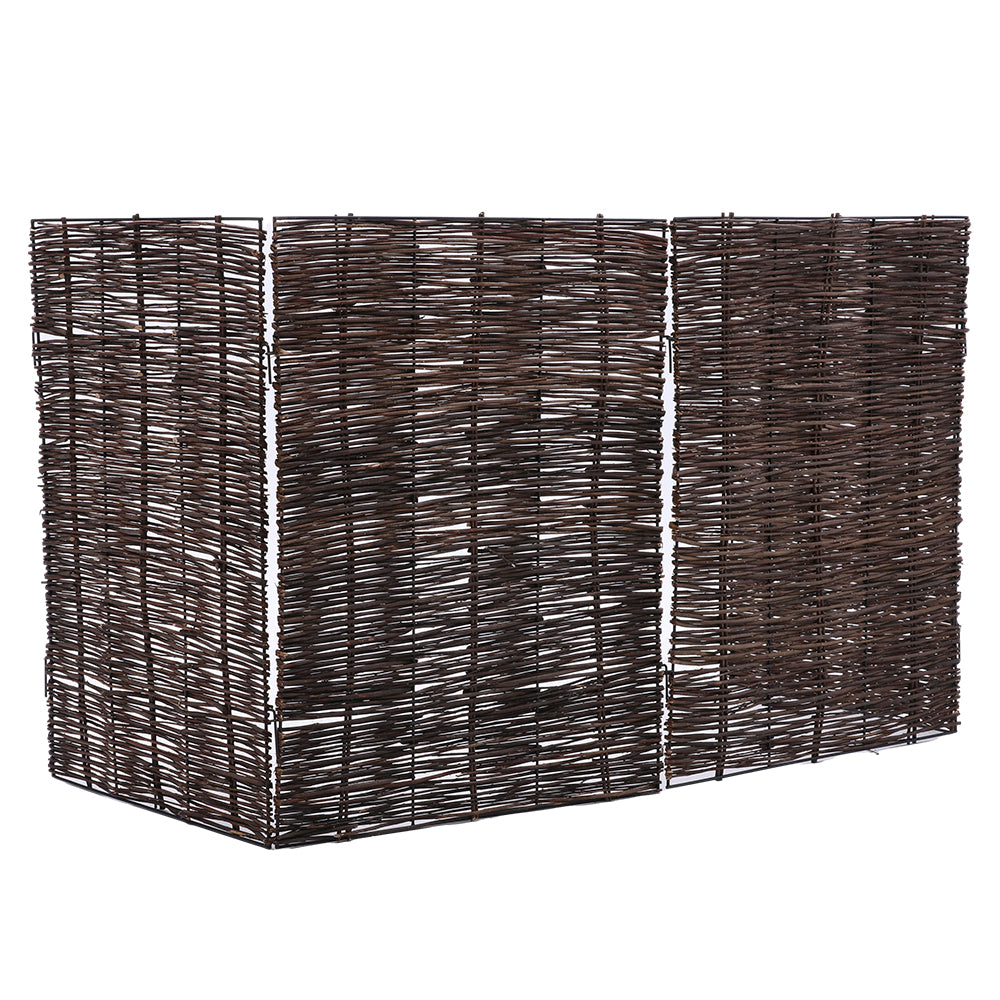 Garden Sanctuary Trash Can Fence Wicker Privacy Fence