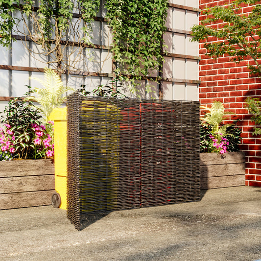 Garden Sanctuary Trash Can Fence Wicker Privacy Fence