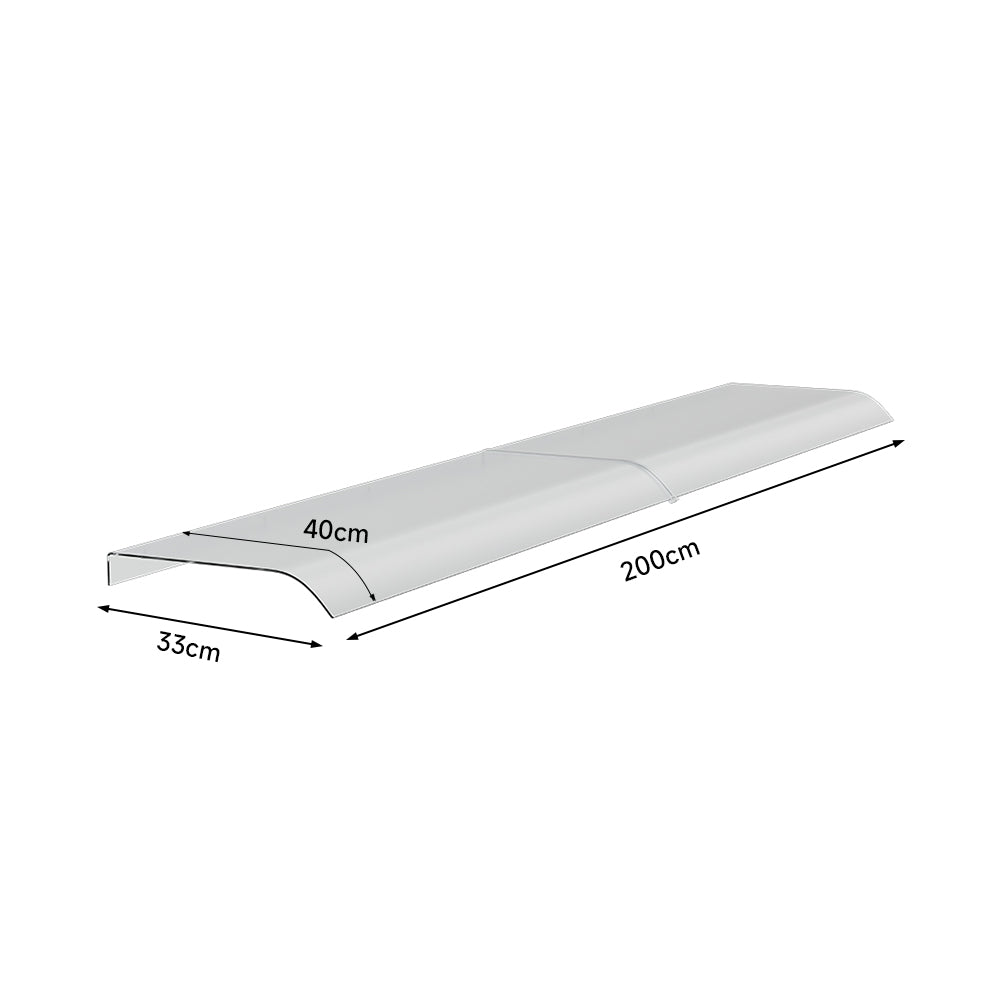 33CM Depth PET Frosted Rain Shelter