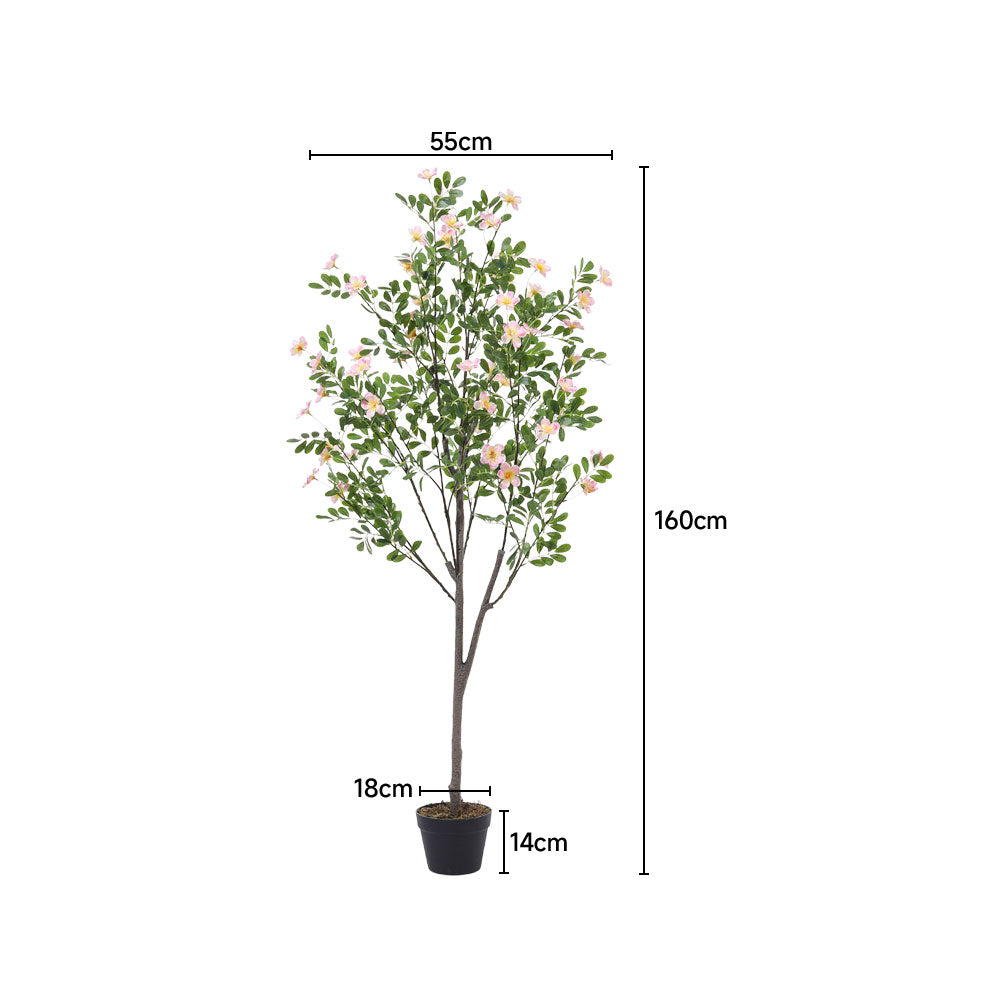 Artificial Frangipani Blossom Tree in Pot for Decoration