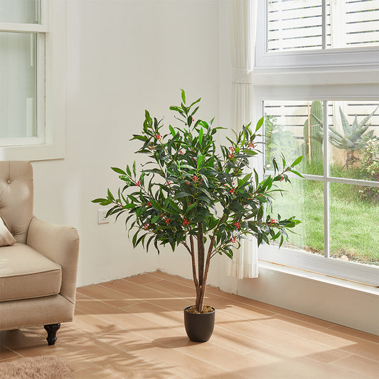 Artificial Olive Tree Decorative Plant in Planter