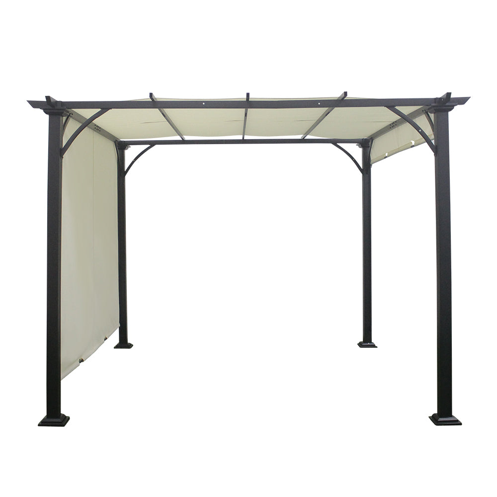 240CM Height Square Garden Pergola with Retractable Canopy