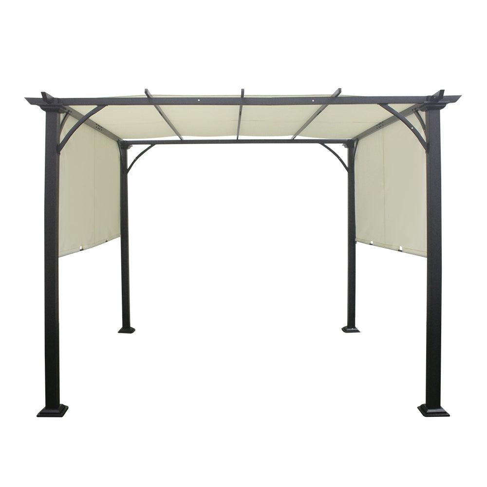 240CM Height Square Garden Pergola with Retractable Canopy