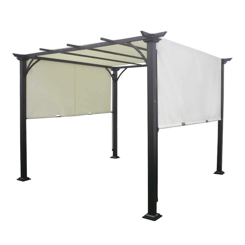 240CM Height Square Garden Pergola with Retractable Canopy