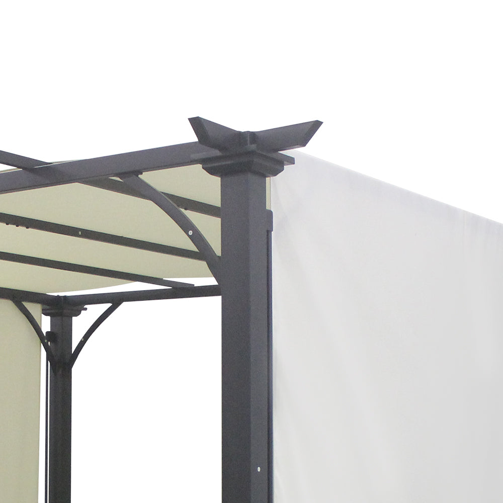 240CM Height Square Garden Pergola with Retractable Canopy